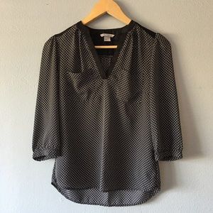 H&M petite long sleeve blouse size 6